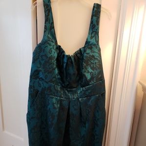 Teal and black dress